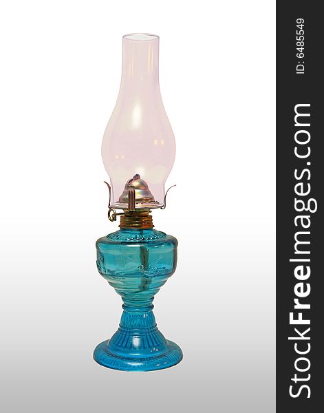 This is an antique oil lamp. This is an antique oil lamp