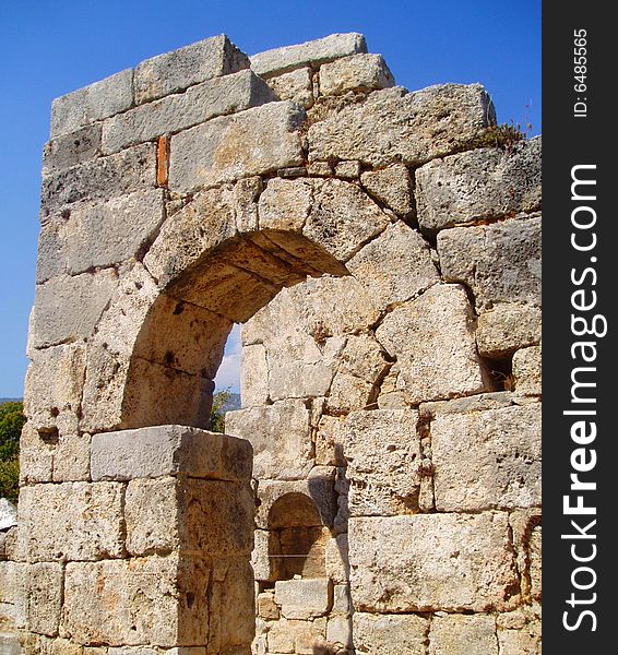 A wonderful glimpse of a ruin in Kaunos - Turkey