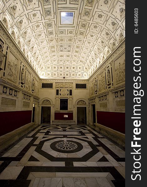 One of the beautiful adjoining rooms in the cathedral of Seville (Spain)