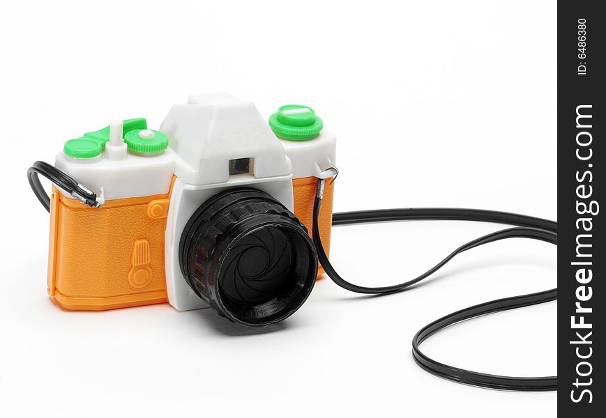 Image of a toy-camera on a white background