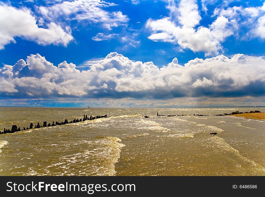 Azov Sea Coast, cloud of summer