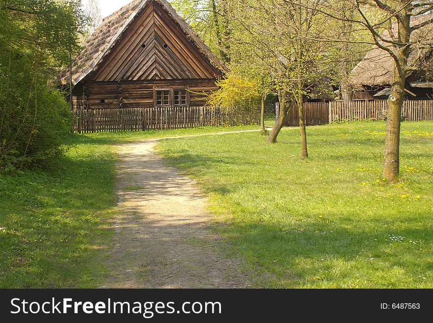 Path To The Old Fashioned House In The Village