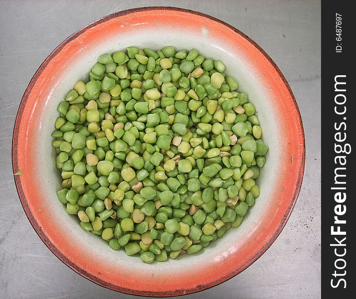 Appetizing beautiful tasty green and yellow  pea. Appetizing beautiful tasty green and yellow  pea