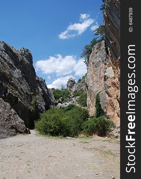 Classic Crimean landscape with rocks. Classic Crimean landscape with rocks.