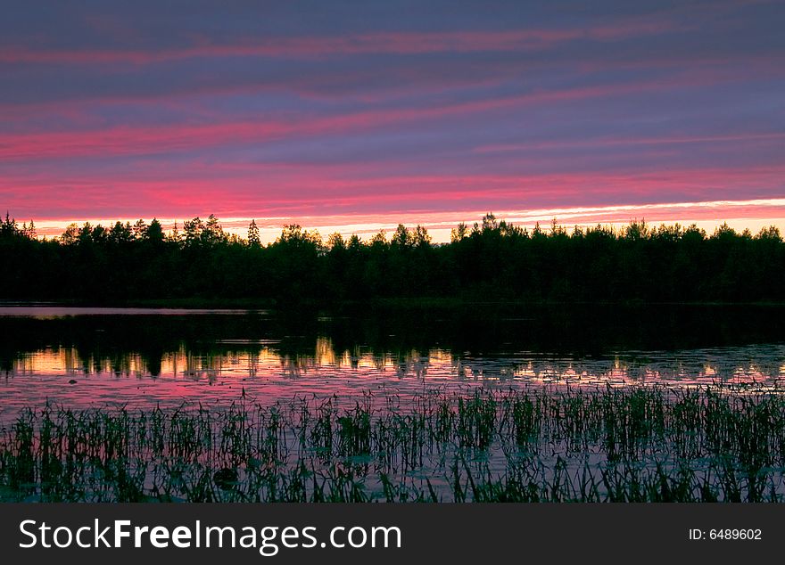 North land country landscape in Russia. North land country landscape in Russia