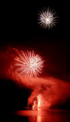 Fireworks - Red Stock Image Fireworks - Red Stock Image