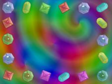 Psychedelic Gems Frame Stock Images Psychedelic Gems Frame Stock Images