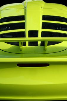 Yellow Sports Car Rear View Stock Photos Yellow Sports Car Rear View Stock Photos