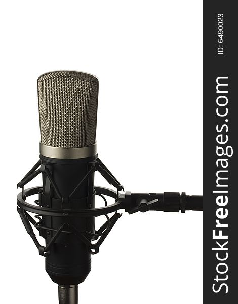 Studio microphone on a stand