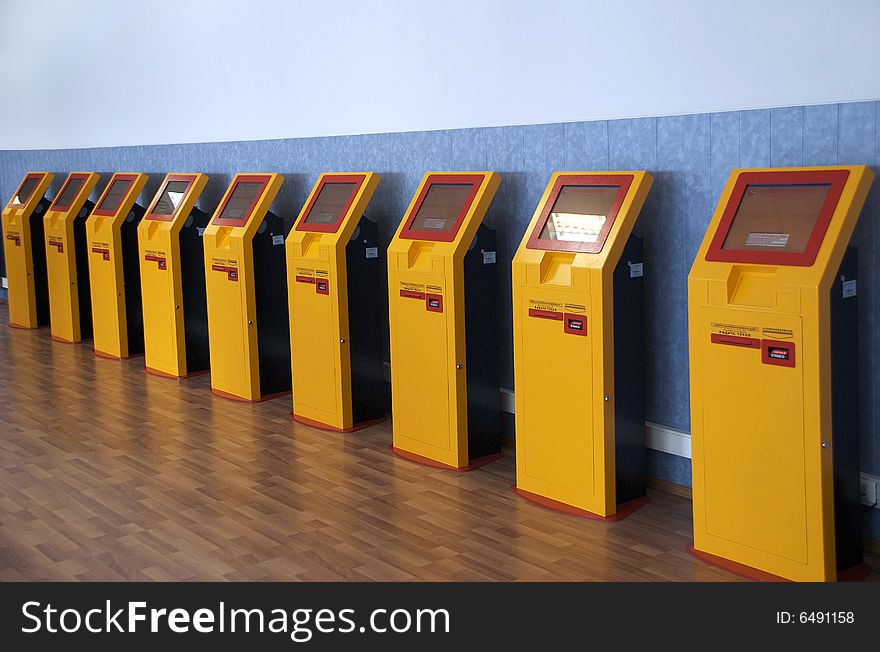 Automated Teller Machines at a shop. Automated Teller Machines at a shop