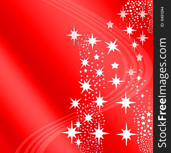 Christmas Red Gradient Background  with Stars. Christmas Red Gradient Background  with Stars