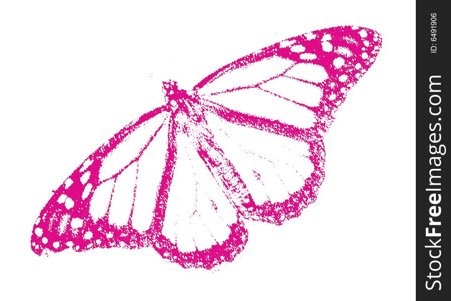 Vector of pink imprint isolated on white. Vector of pink imprint isolated on white