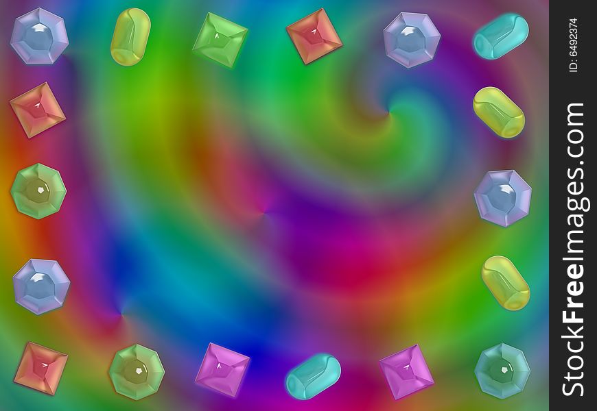 Psychedelic Gems Frame