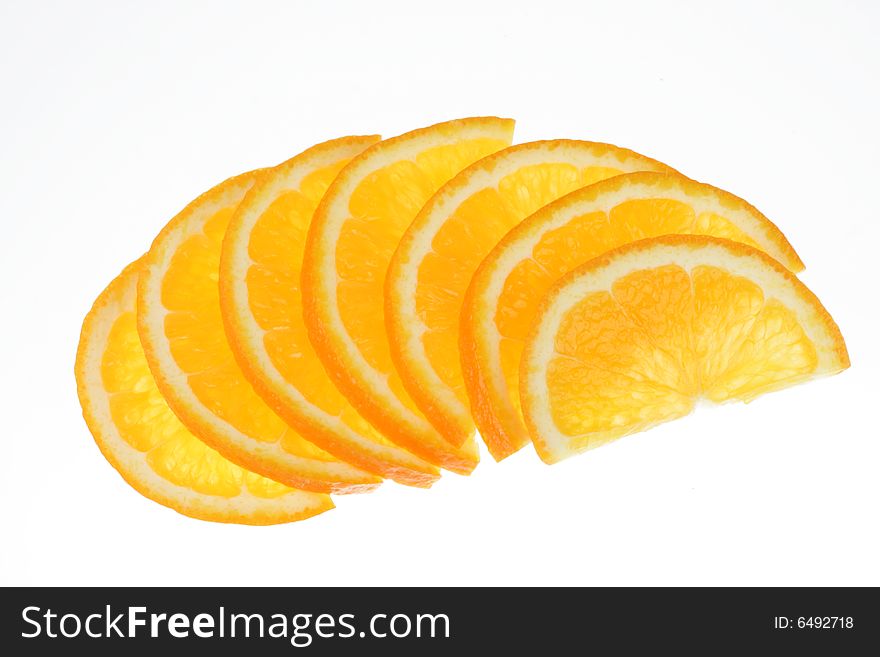 Fresh Orange On White