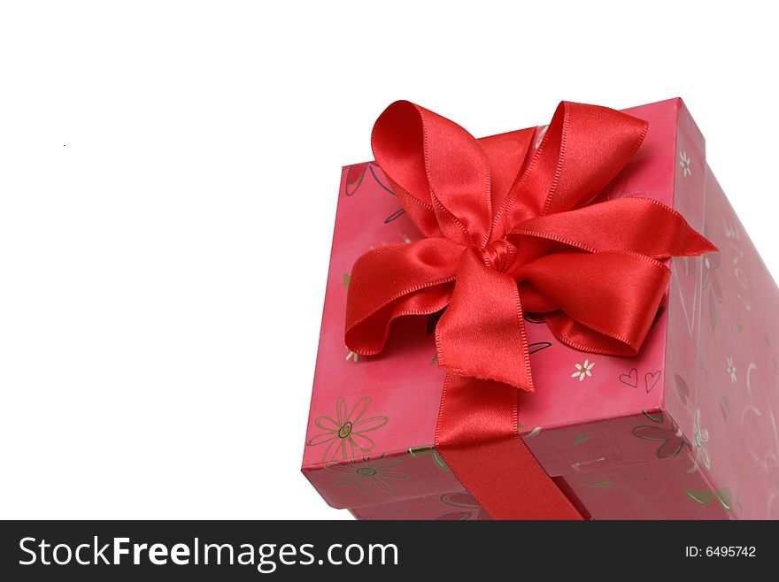 Box of the gift, isolated on a white background