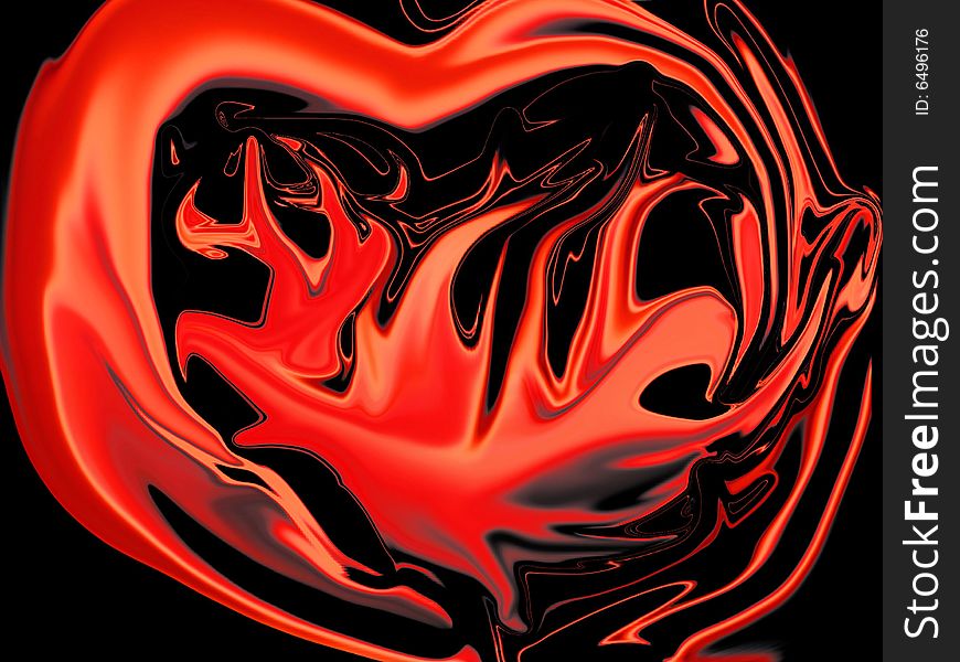 Illustration of a burning heart