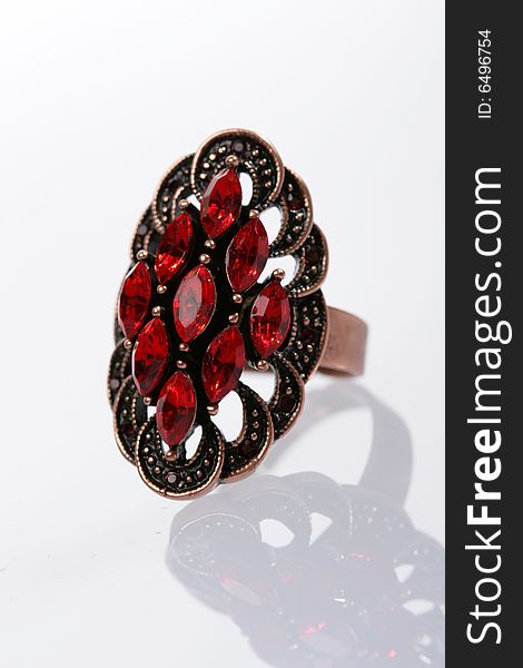 Ring With Red Stones