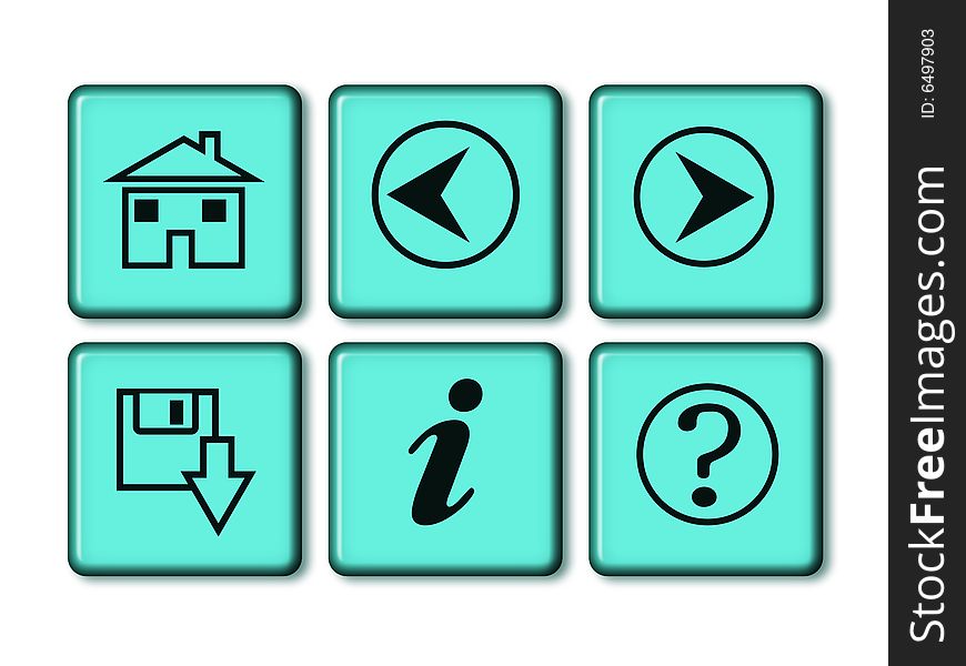 A set of buttons with task icon