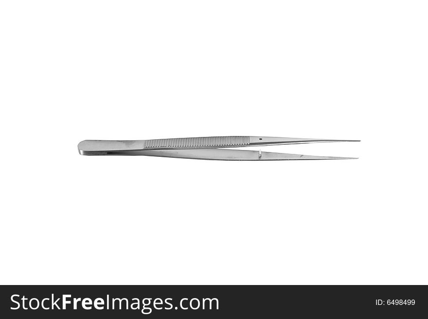 Tweezers On White