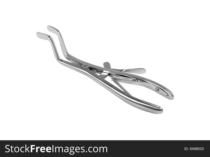 Medical tool on white background