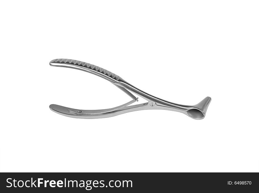 Medical tool on white background