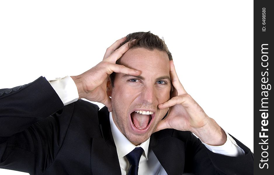 Frustrated Businessman Holding His Face