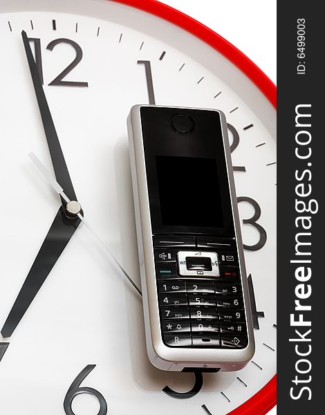 Modern Phone And Clock