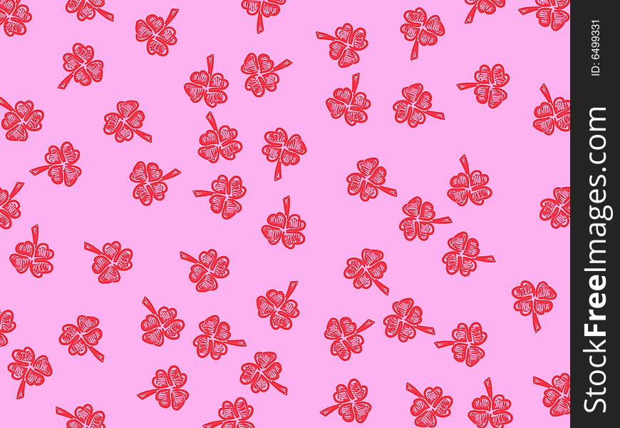 Pink party background with florwers