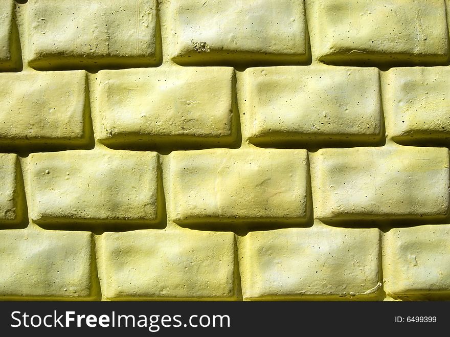 Texture of brick wall. Yellow facing brick. Texture of brick wall. Yellow facing brick