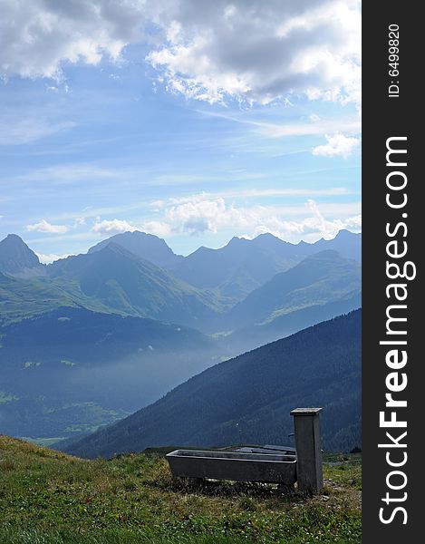 Lovely panorama in the alps in switzerland. Lovely panorama in the alps in switzerland