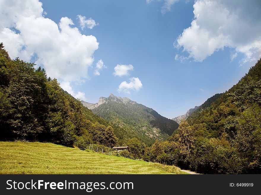 Italian mountain landscape in Val Brembana (BG)