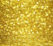 Gold Glitter Bokeh Abstract Background Stock Photos