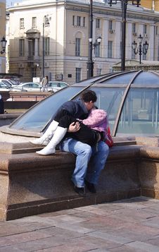 Kiss On Streets Of City Royalty Free Stock Photo Kiss On Streets Of City Royalty Free Stock Photo