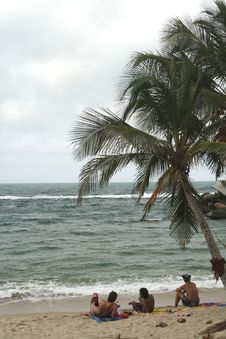Relaxing At The Beach. Hammock Stock Photography Relaxing At The Beach. Hammock Stock Photography