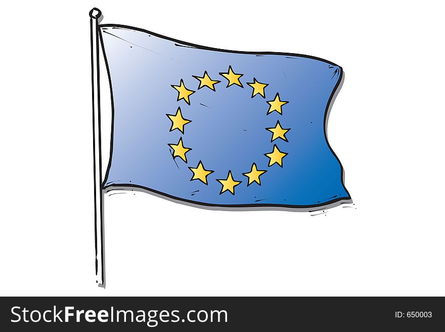 Euro flag Illustration