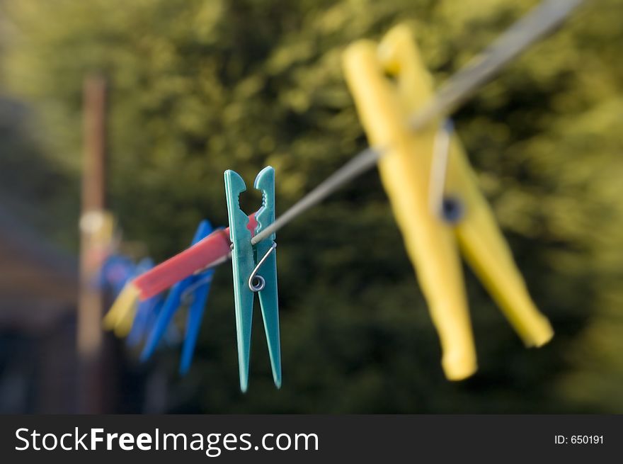 Abstract blur of clothes line. Abstract blur of clothes line