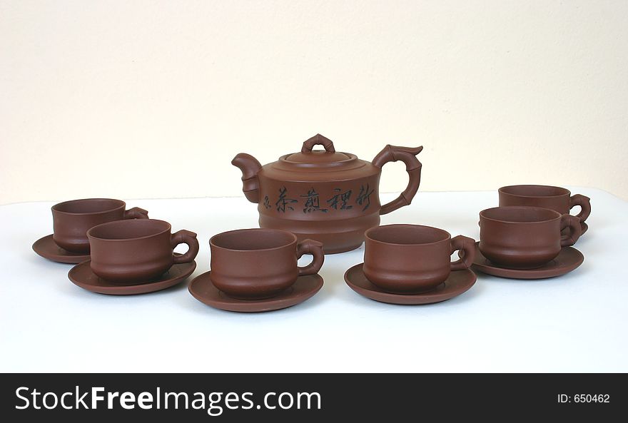 A set of tea cups. A set of tea cups