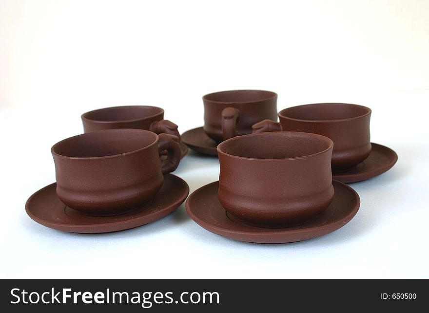 A set of cups. A set of cups