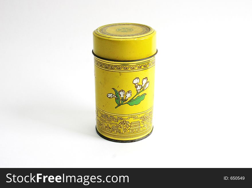 Yellow Chinese Tea Tin