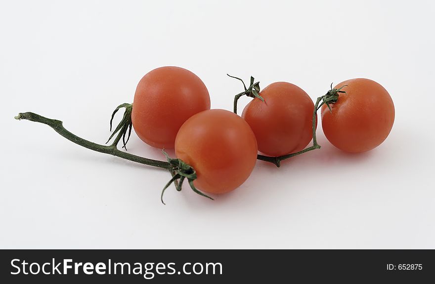 Baby Tomatoes On A Vine