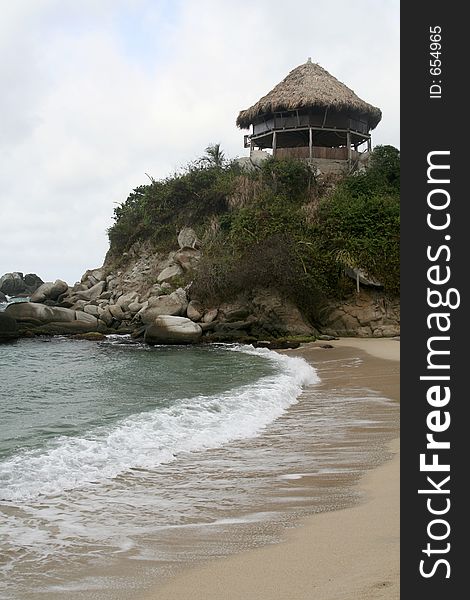 Relaxing at the beach. Shelter