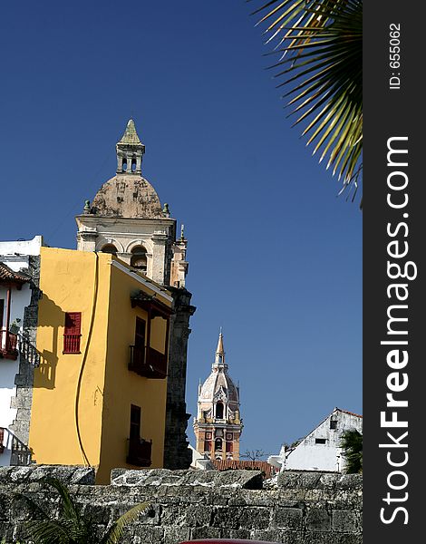 Cartagena de Indias architecture. Colombia