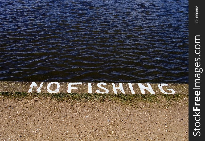 No Fishing sign