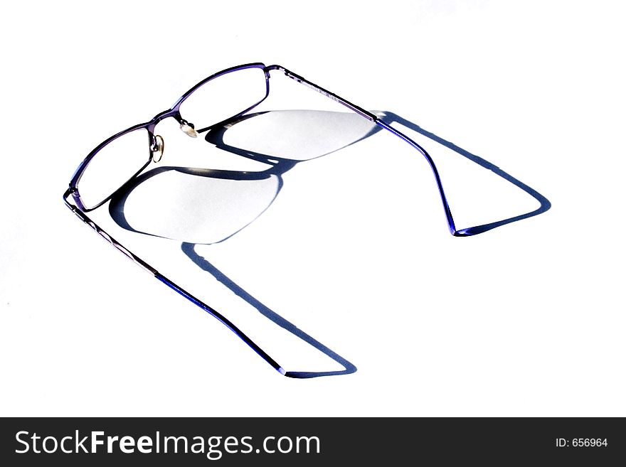 Isolated stylish color glasses on white backgound