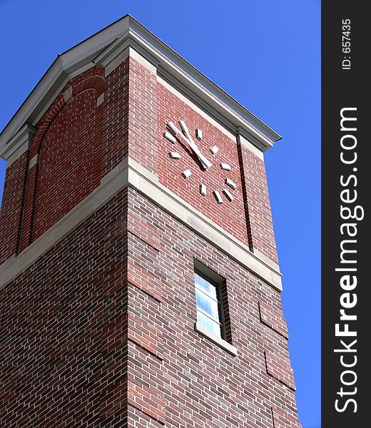 Old brick clock tower.