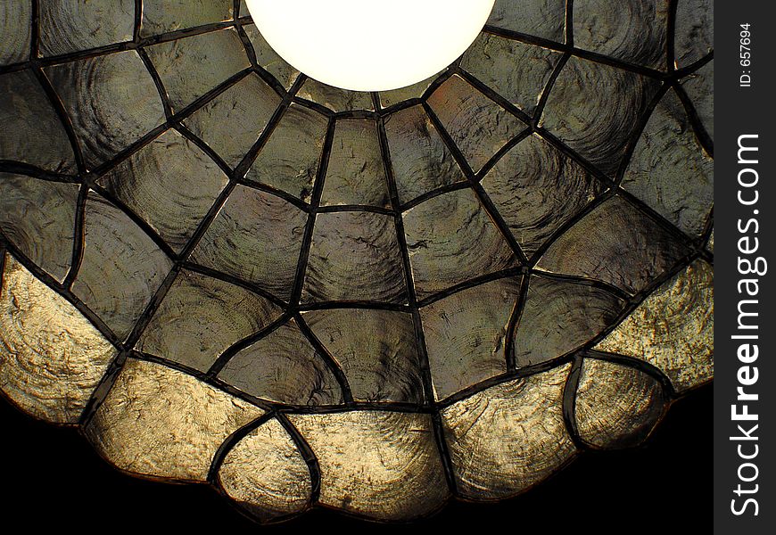 Closeup of (half) a lamp shade. Closeup of (half) a lamp shade