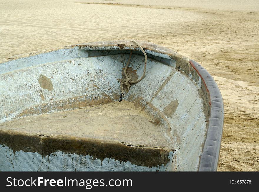 Old washed up old rowboat. Old washed up old rowboat