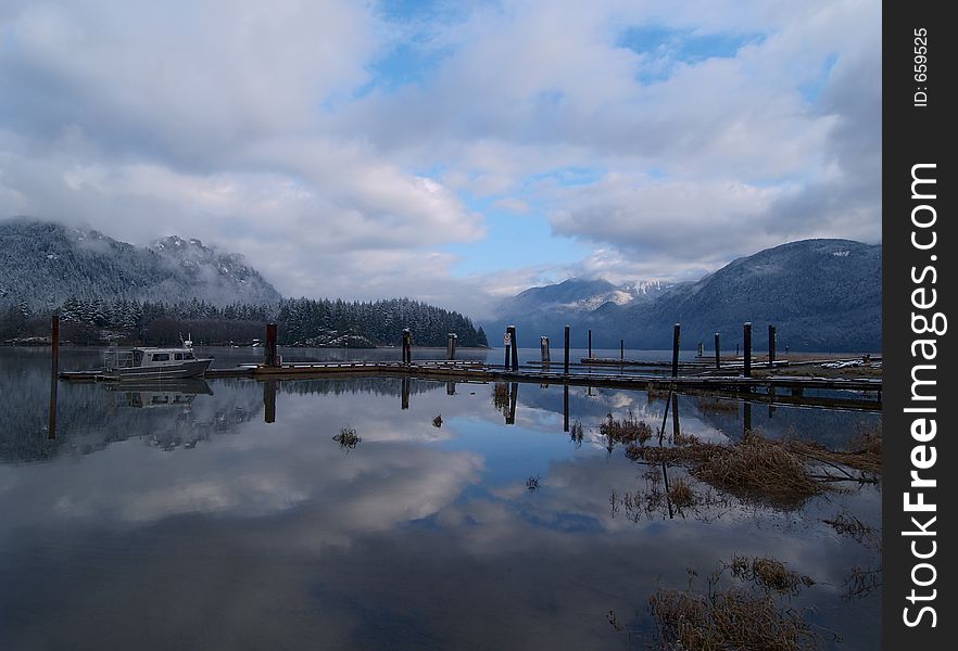 Pitt Lake in British Columbia. Pitt Lake in British Columbia