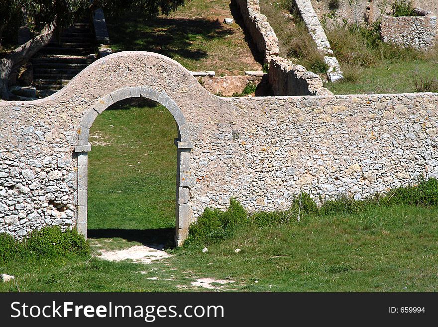 Old entrance of farm