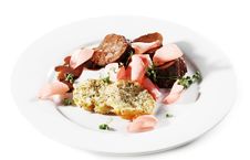 Beef Plate With Potatoes Galette Stock Images Beef Plate With Potatoes Galette Stock Images